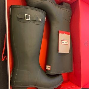 Hunter Kids Green Rain Boots